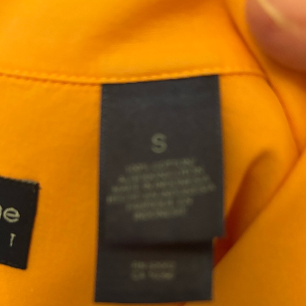 LIZ CLAIBORNE Woman’s Vibrant Orange Button-Down Sport Shirt, Size: S - Picture 7 of 7